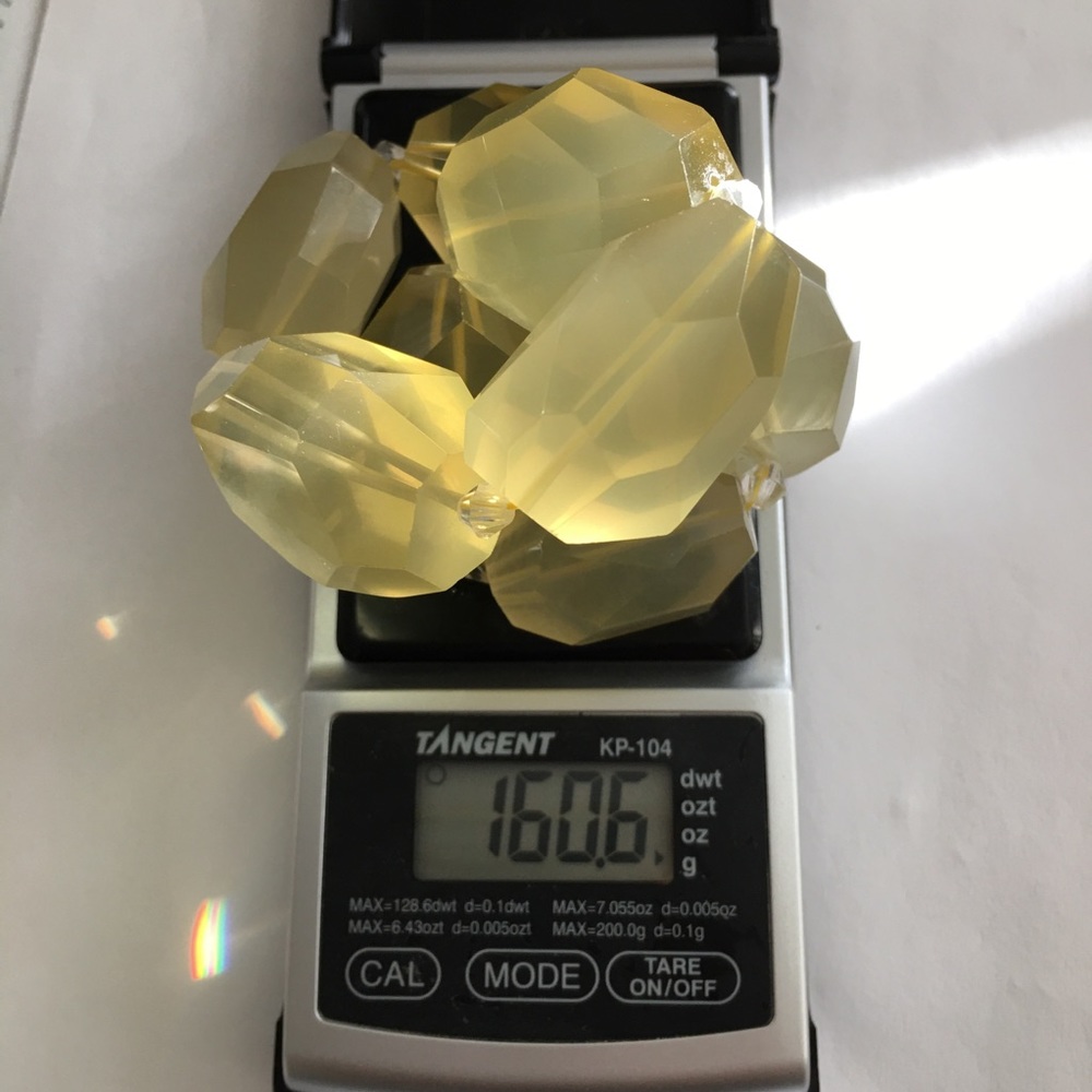 Lime citrine stretchy bracelet bangle - Picture 6 of 6